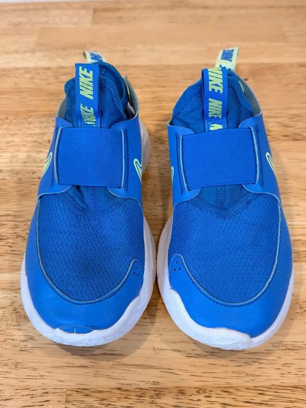 Nike Flex Runner 3 Toddler Shoes Blue and Lime Green Kids 1.5Y
